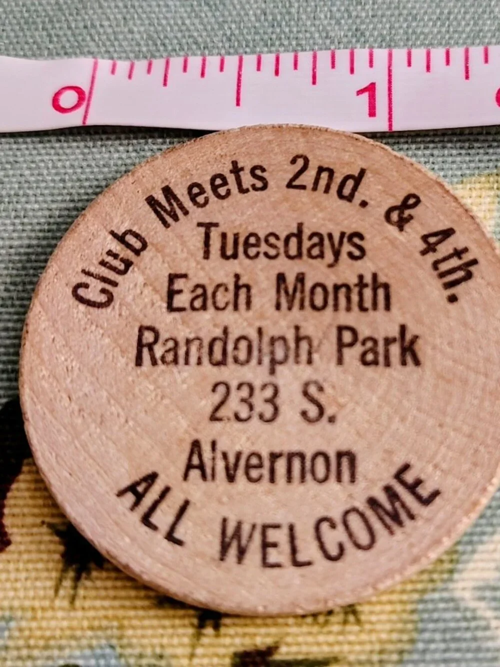 Vintage Tucson Coin Club Wooden Nickel, Arizona, 13th Annual Show 1977